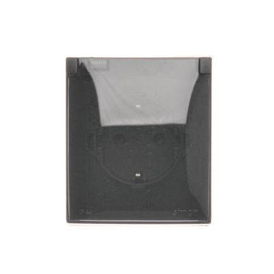 Simon Aquaclick Gniazdo wtyczkowe IP44 Schuko pojedyncze klapka transparentna 16A 250 V~ zaciski śrubowe, czarny ACGSZ1C/49A KONTAKT (ACGSZ1C/49A)