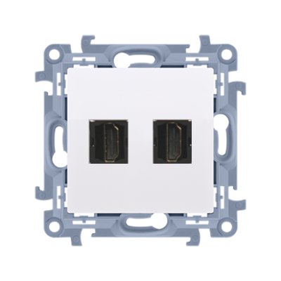 SIMON 10 WC-GHDMI2x-01-11xx Gniazdo HDMI ver.1.4 podwójne (moduł); biały CGHDMI2.01/11 KONTAKT (CGHDMI2.01/11)
