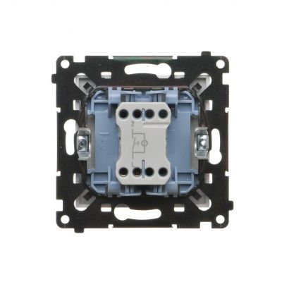 Simon 55 Przycisk zwierny /światło/ z podświetleniem LED szybkozłączka Biały mat TS1L.01/111 KONTAKT (TS1L.01/111)