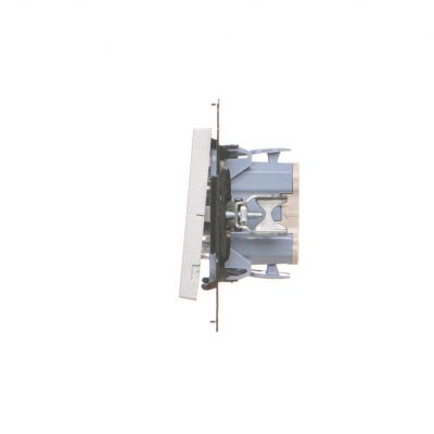 Simon 55 Łącznik pojedynczy jednobiegunowy szybkozłączka Aluminium mat TW1.01/143 KONTAKT (TW1.01/143)