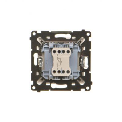 Simon 55 Łącznik pojedynczy jednobiegunowy z podświetleniem LED szybkozłączka Szampański mat TW1L.01/144 KONTAKT (TW1L.01/144)