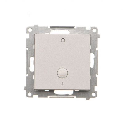 Simon 55 Łącznik dwubiegunowy z podświetleniem LED szybkozłączka Aluminium mat TW2L.01/143 KONTAKT (TW2L.01/143)