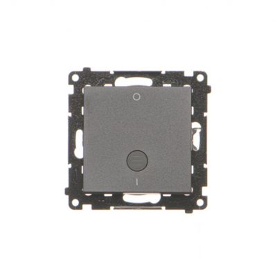 Simon 55 Łącznik dwubiegunowy z podświetleniem LED szybkozłączka Czarny mat TW2L.01/149 KONTAKT (TW2L.01/149)