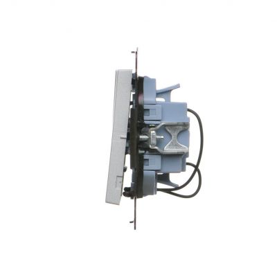 Simon 55 Łącznik potrójny z podświetleniem LED szybkozłączka Aluminium mat TW31L.01/143 KONTAKT (TW31L.01/143)