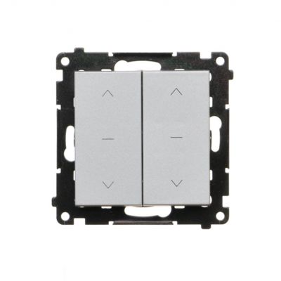 Simon 55 Przycisk roletowy zwierny podwójny trójpozycyjny 1-0-2 szybkozłączka Aluminium mat TZP2.01/143 KONTAKT (TZP2.01/143)