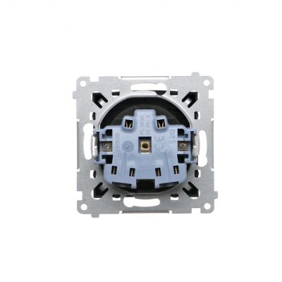 Simon 54 Gniazdo wtyczkowe do wersji IP44 bez uszczelki 16A 250V zaciski śrubowe czarny *Wymagana uszczelka ramki DGZ1BUZ.01/49 KONTAKT (DGZ1BUZ.01/49)