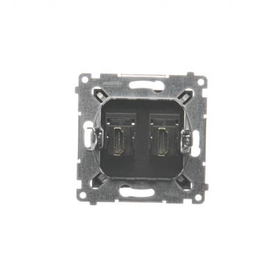 Simon 54 Gniazdo HDMI podwójne brąz mat DGHDMI2.01/46 KONTAKT (DGHDMI2.01/46)
