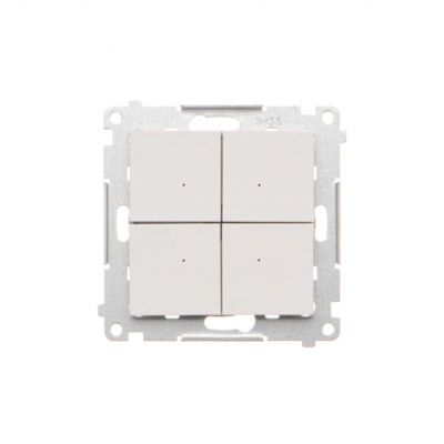 Simon 55 CONTROL – Kontroler przyciskowy sterujący bezprzewodowo innymi urządzeniami Simon GO sterowany smartfonem Jasnoszary mat TEK1W.01/114 KONTAKT (TEK1W.01/114)