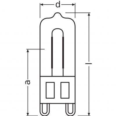 Żarówka halogenowa 60W G9 230V 51mm HALOPIN ECO G9 66760 LEDVANCE (4008321945372)
