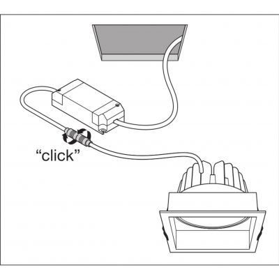 SP SQUARE DK ADJ 8W 3000K FL WT LEDV LEDVANCE (4058075114043)