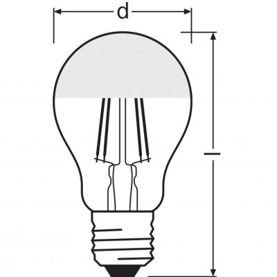 LED STAR CL A FIL Mirror 51 7W 827 E27 LEDVANCE (4058075427860)