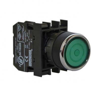 Przycisk stabilny kryty 1NO zielony (T0-B100FY)