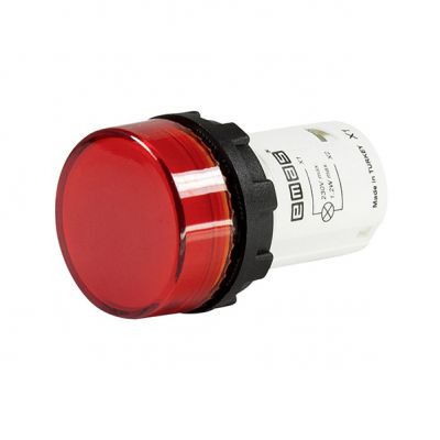 Lampka sygnalizacyjna MB z LED monoblok 230V AC płaski klosz czerwona T0‑MBSD220K PROMET (T0-MBSD220K)