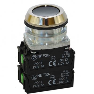 Przycisk NEF30-K2X2Y czarny (W0-NEF30-K 2X2Y S)