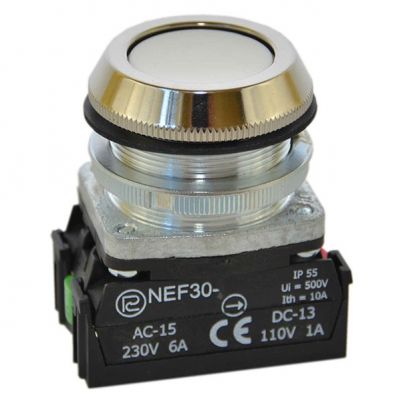 Przycisk NEF30-KX biały (W0-NEF30-K X B)