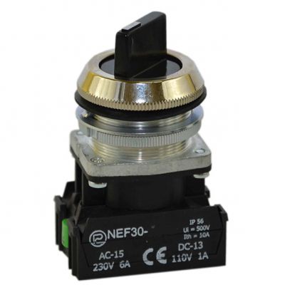 Przycisk obrotowy 0-1 stabilny 30mm czarny 1Z NEF30-TPaX W0-NEF30-TPA X S PROMET (W0-NEF30-TPA X S)