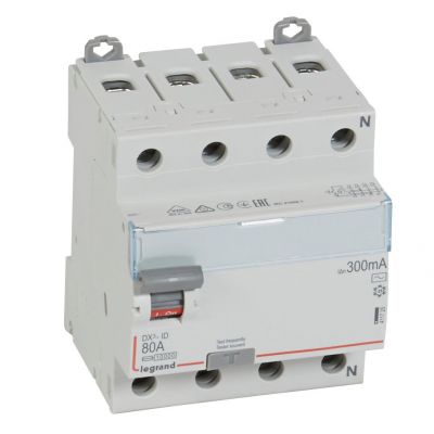 Wyłącznik Różnicowoprądowy 4P 80A 0,3A Typ AC P304 DX3 411725 LEGRAND (411725)