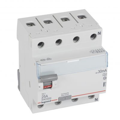 Wyłącznik Różnicowoprądowy 4P 25A 0,03A Typa P304 TX3 411764 LEGRAND (411764)