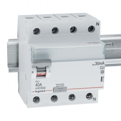 Wyłącznik Różnicowoprądowy 4P 40A 0,03A Typa P304 TX3 411765 LEGRAND (411765)