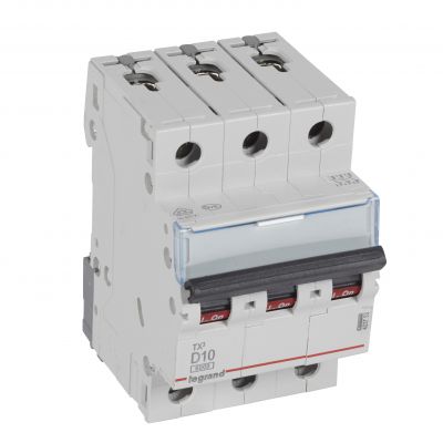 Wyłącznik Nadprądowy 3P D10A 6kA AC S303 TX3 403753 LEGRAND (403753)