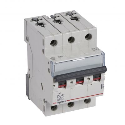 Wyłącznik Nadprądowy 3P D25A 6kA AC S303 TX3 403757 LEGRAND (403757)