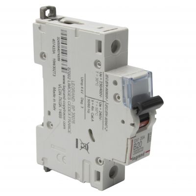 Wyłącznik Nadprądowy S 301 1P B20A 6kA DX3 407433 LEGRAND (407433)