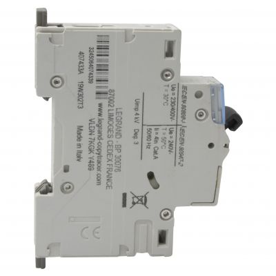 Wyłącznik Nadprądowy S 301 1P B20A 6kA DX3 407433 LEGRAND (407433)