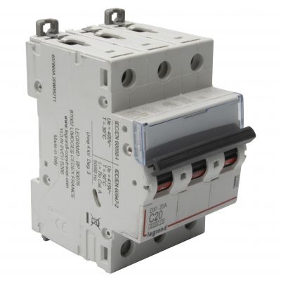 Wyłącznik Nadprądowy S 303 3P C20A 6kA DX3 407860 LEGRAND (407860)