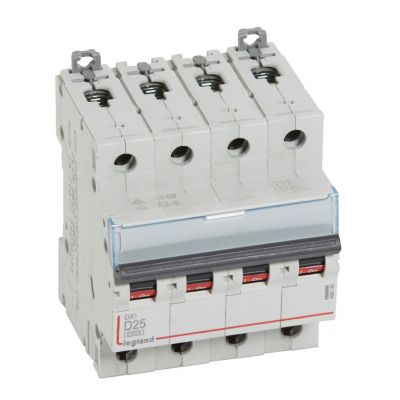 Wyłącznik Nadprądowy S 304 4P D25A 6kA DX3 408149 LEGRAND (408149)