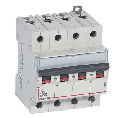 Wyłącznik Nadprądowy S 304 4P D32A 6kA DX3 408150 LEGRAND (408150)