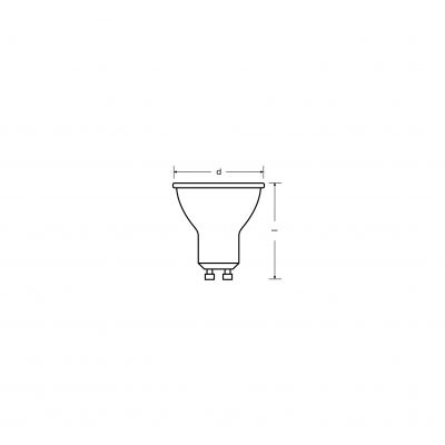 Żarówka LED /3szt./ Reflektor GU10 2,8W=35W 230lm 2700K ciepła biel 60st OSRAM (4058075600034)
