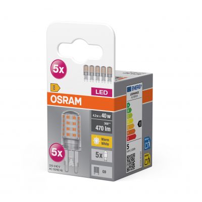 Żarówka LED G9 4,2W=40W 470lm 2700K ciepła biel OSRAM (4058075758087)