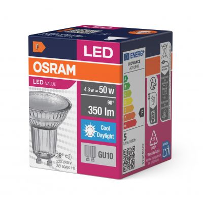 Żarówka LED VALUE PAR16 50 36st 4,3W/865 GU10 4058075817715 LEDVANCE (4058075817715)