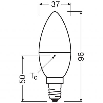 Żarówka LED /4szt./ Świeczka E14 4,9W=40W 4000K nautralna biel 180st OSRAM (4058075819610)