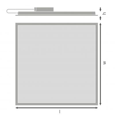 PANEL ECO LED 36W 100lm/W 4000K 600X600mm IP40 3lata gwarancji 4099854187254 LEDVANCE (4099854187254)