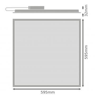 PANEL ECO LED 36W 100lm/W 4000K 600X600mm IP40 3lata gwarancji 4099854187254 LEDVANCE (4099854187254)