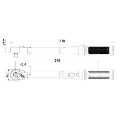 Klucz dynamometryczny 3/8 10-60 Nm NEO 08-823 GTX (08-823)