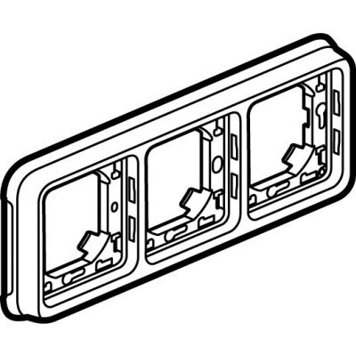 Plexo55 Uchwyt Potrójny Poziomy Do Instalacji Podtynkowej Biały/ Ecru 069698 LEGRAND (069698)