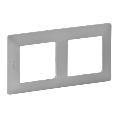 Valif:Ramka x2 Aluminium 754132 LEGRAND (754132)