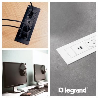 Incara: Multilink - 3x2P+Z / Usb A+C - 2,0 M-Biały 654860 LEGRAND (654860)
