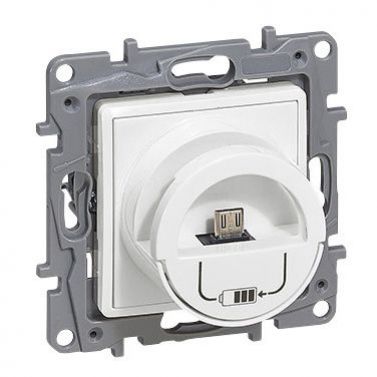 Niloe/Niloe Selection Stacja Ładująca Micro Usb 5V + Usb 5V 2400 Ma Biała 764596 LEGRAND (764596)