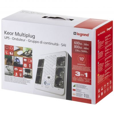 Keor Multiplug Ups 1F Line-Interactive 600Va 310083 LEGRAND (310083)