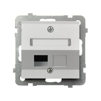 SONATA Obudowa gniazda pojedynczego typu Keystone skośna kolor biały mat GPK-1RS/p/75 OSPEL (GPK-1RS/p/75)