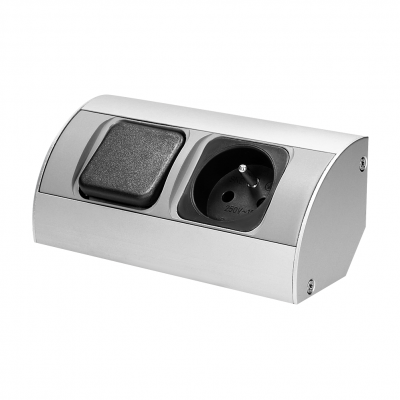 Gniazdo meblowe z wyłącznikiem, 1x2P+Z OR-AE-1302 ORNO (OR-AE-1302)