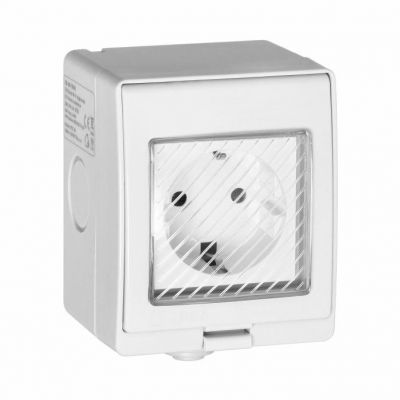Gniazdo natynkowe IP55 Tuya Smart Wi-Fi, Schuko (OR-SH-17405(GS))