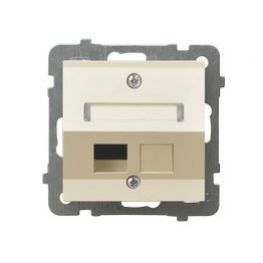 AS Obudowa gniazda pojedynczego typu Keystone skośna kolor ecru GPK-1GS/p/27 OSPEL (GPK-1GS/p/27)