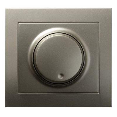 KIER Ściemniacz przyciskowo-obrotowy przystosowany do obciążenia żarowego i halogenowego kolor satyna light ŁP-8W/45 OSPEL (ŁP-8W/45)