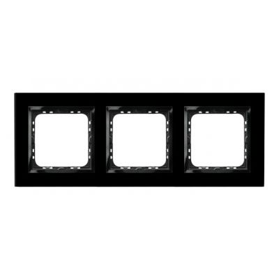 IMPRESJA Ramka potrójna kolor czarne szkło R-3YGC/32/25 OSPEL (R-3YGC/32/25)