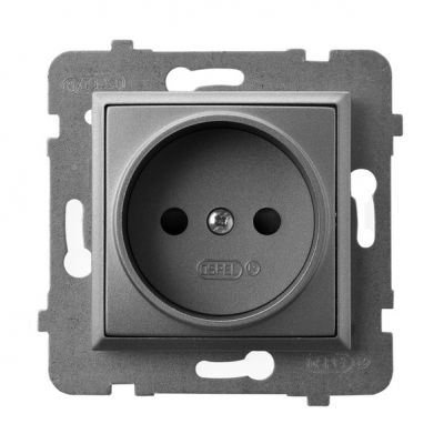 ARIA Gniazdo pojedyncze kolor szary mat GP-1U/m/70 OSPEL (GP-1U/m/70)