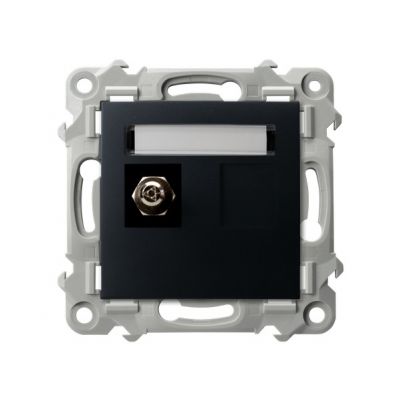 SZAFIR Gniazdo ekwipotencjalne pojedyncze kolor czarny metalik GPE-1Z/m/33 OSPEL (GPE-1Z/m/33)